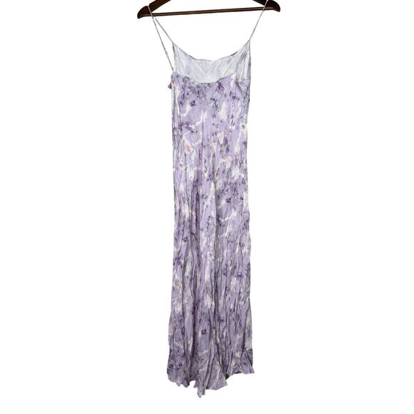 J. Crew Lavender Field Flora Obscura X Cupro Silk Blend Slip Midi Dress 2 Purple - Picture 6 of 15
